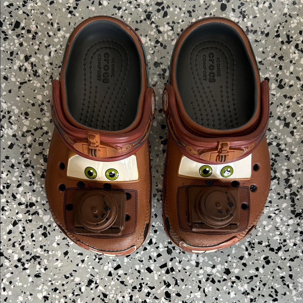 CROCS Kids Brown Character Slippers